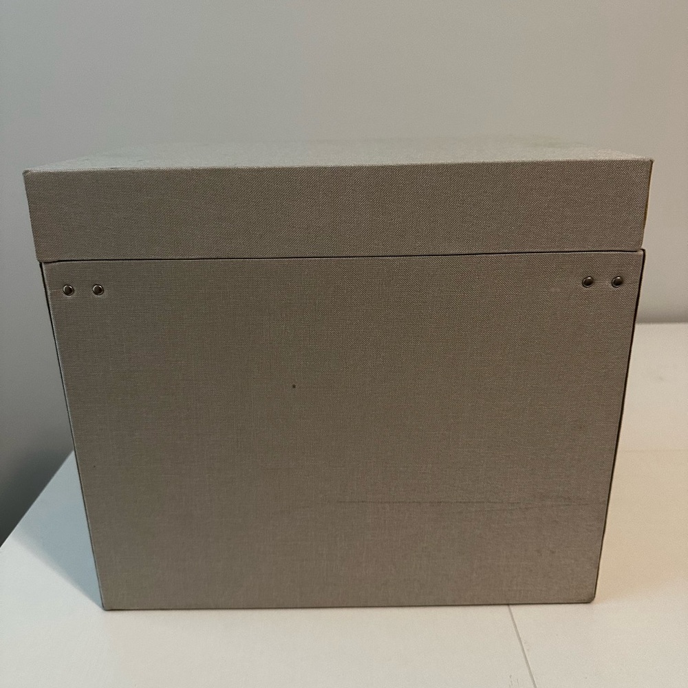 Gray Cloth Document Storage Box